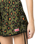Kenzo Shorts Leopard Olive