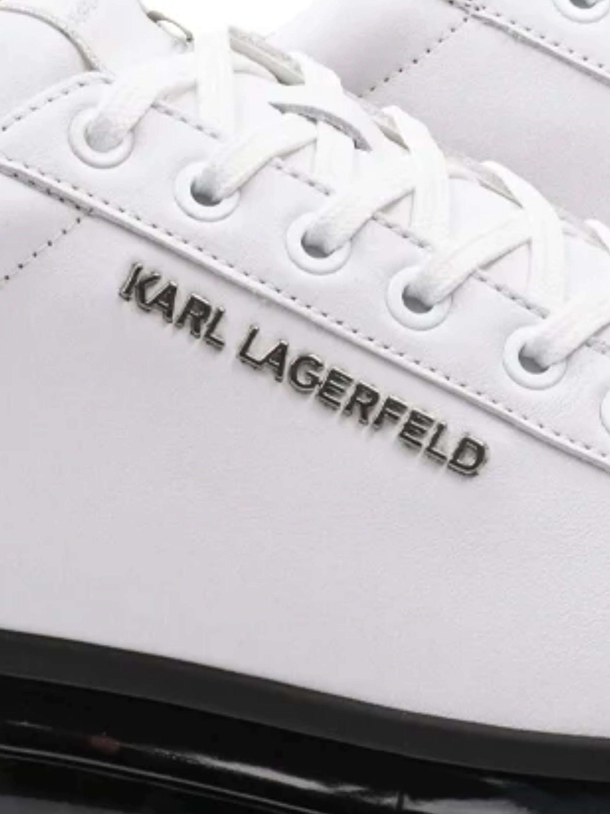 Karl Lagerfeld KL73 Kapri Kushion Lo Lace White Leather Black-AL Capone Premium