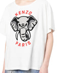 Kenzo T-Shirts Logo Elephant Off-White