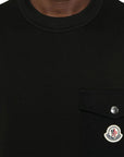 Moncler T-Shirt With Pocket Logo Black-AL Capone Premium