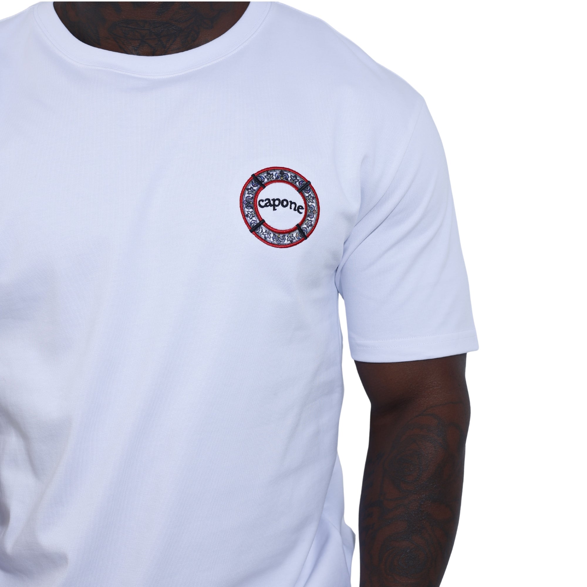 Capone T-Shirt Mexican Logo White-AL Capone Premium