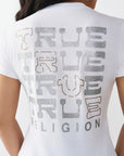 True Religion T-Shirt True Classic Glitter White