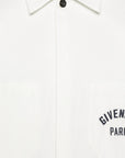 Givenchy Shirt Short Sleeve Logo Ivory