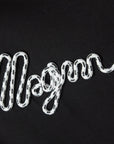 Msgm T Shirt Shoelace Logo Black-AL Capone Premium