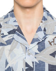 Kenzo Shirt Allover Print Blue-AL Capone Premium