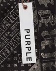 Purple Jeans Allover Print Logo Black