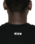 Msgm T Shirt Mare Black-White