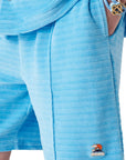 Casablanca Shorts Velour Stripe Blue