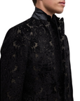 Retro Jacket Evening Allover Pailsey Print Black-AL Capone Premium