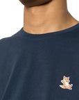 Maison Kitsune T-Shirt Chillax Fox Patch Eclipse Blue