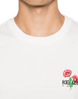 Kenzo T-Shirt Floral Printed Logo Off White