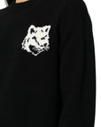 Maison Kitsune Sweater Fox Head Intarsia Black-AL Capone Premium