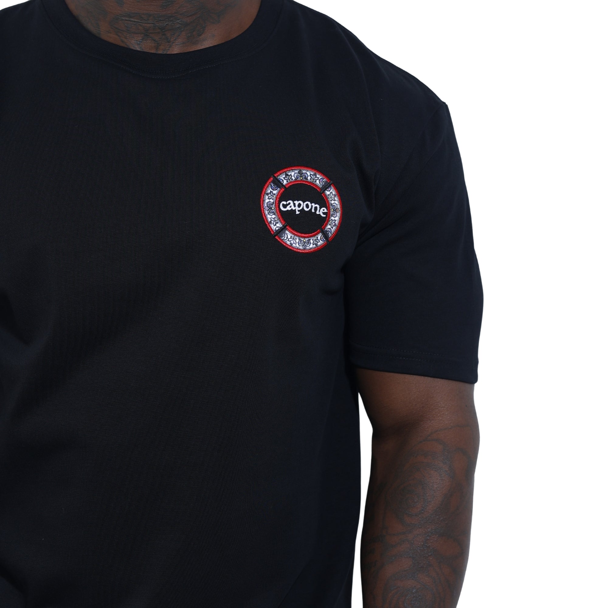 Capone T-Shirt Mexican Logo Black-AL Capone Premium