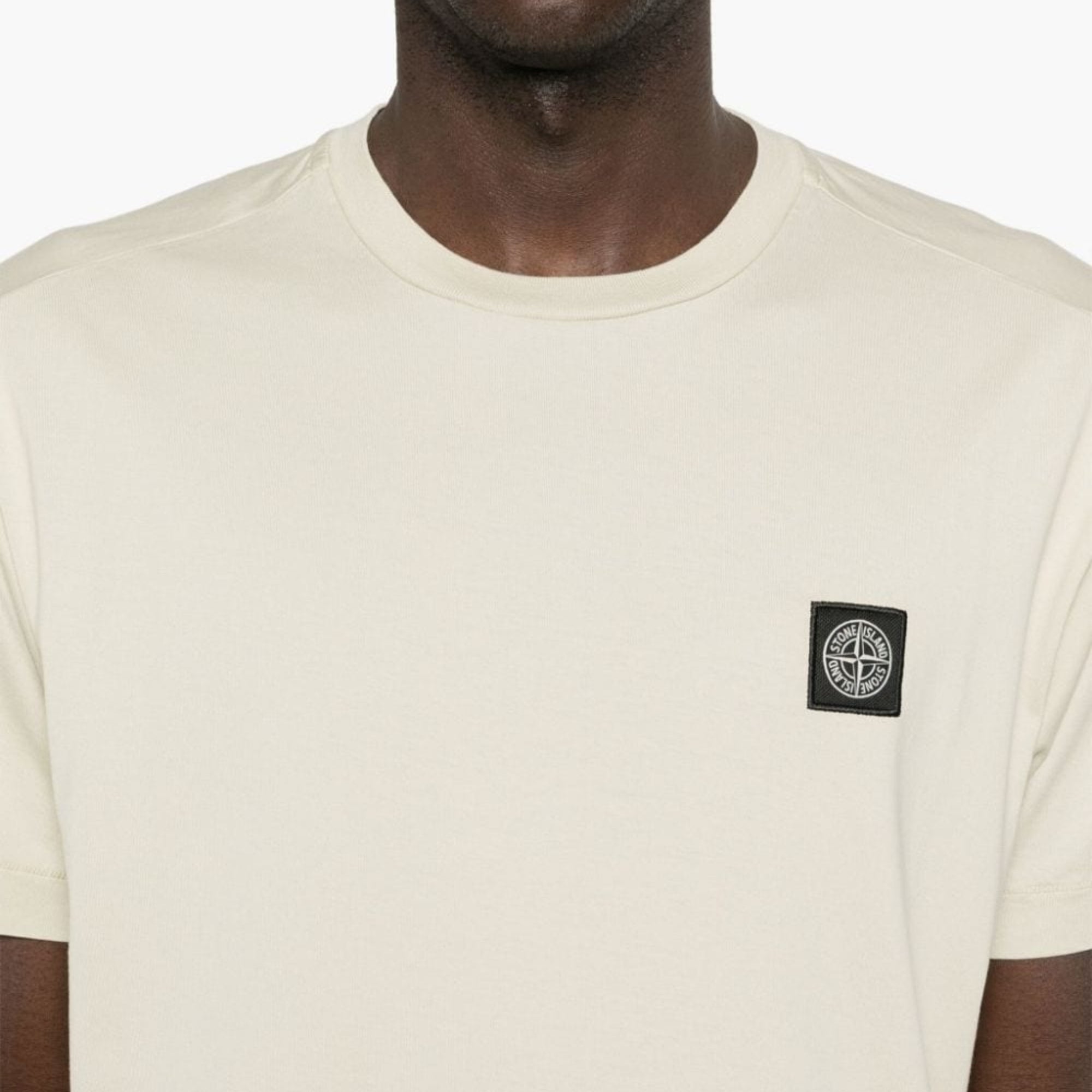Stone Island T-Shirt Logo Cream-AL Capone Premium