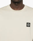 Stone Island T-Shirt Logo Cream-AL Capone Premium