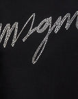 Msgm T-Shirt Ladies Diamante Logo Black-AL Capone Premium