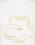 Kenzo T-Shirt Snake Gold-White