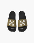Off-white Slides Owsl12 M-arrow Black/Olive Green