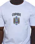 Capone T-Shirt Mexican Embroidery Slogan White-AL Capone Premium