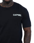 Capone T-Shirt Mexican Crochet Black-AL Capone Premium