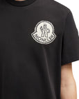 Moncler T-Shirt Patch Logo White-Black