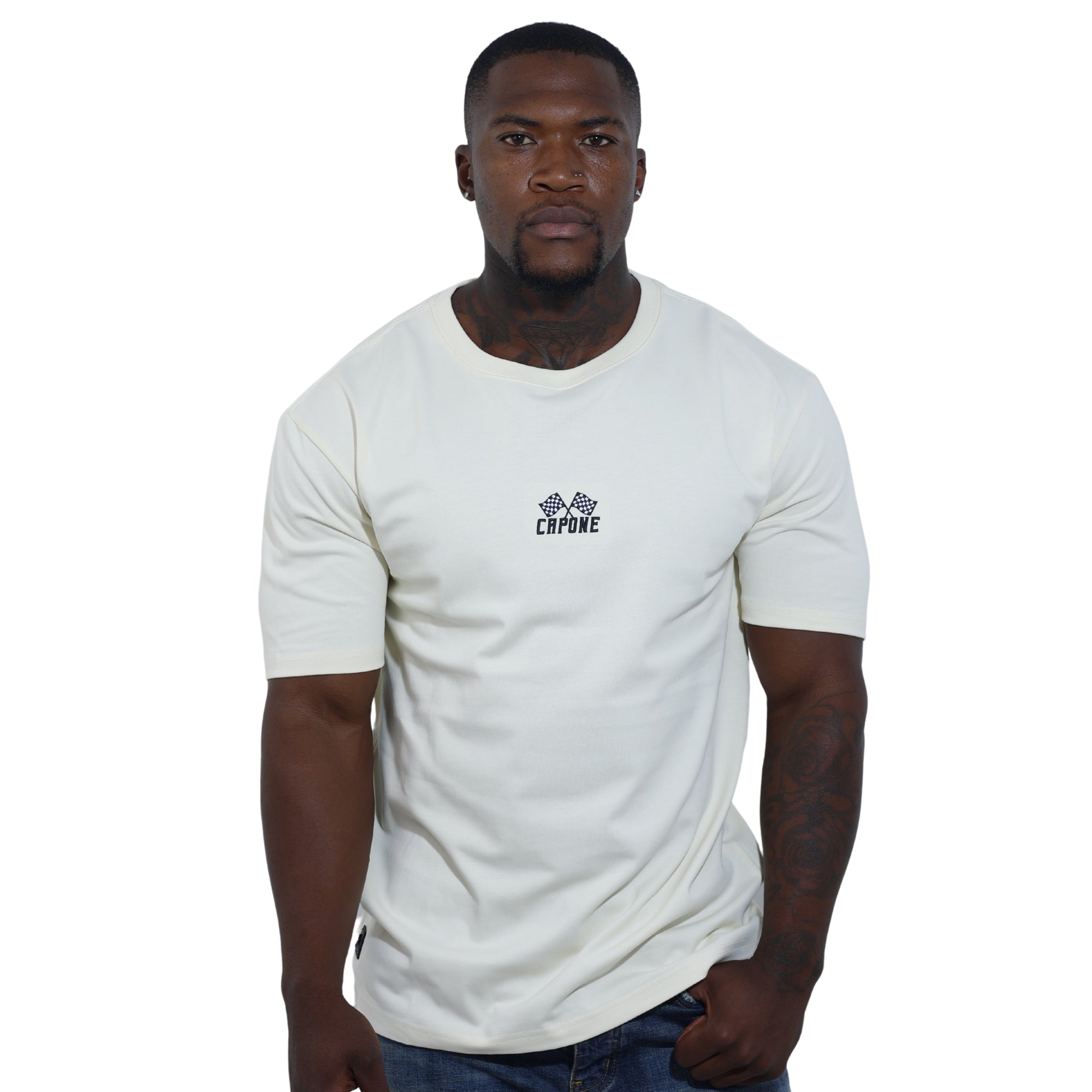 Capone T-Shirt Monaco Grand Prix Beige-AL Capone Premium