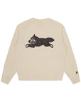 Ice-Cream Sweater Woodgrain Running Dog Ecru