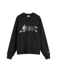 Icecream Sweater Woodgrain Running Dog Black-AL Capone Premium