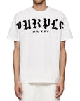 Purple T-Shirt Old English Logo White-AL Capone Premium