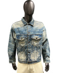 Acupuncture Denim Jacket All Over Print Blue