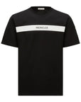 Moncler T-Shirt Rubberized Logo Black-White-AL Capone Premium