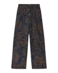 Kenzo Jeans Allover Print Wide Leg Brown-Blue-AL Capone Premium