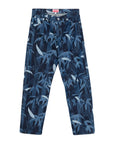 Kenzo Jeans Allover Print Wide Leg Blue
