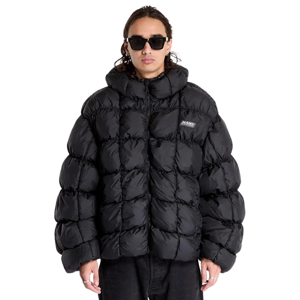 Karl Kani Jacket Sport Patch Square Quilted Black-AL Capone Premium