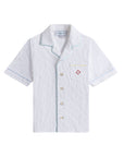 Casablanca Shirt Monogram Towelling Open Collar White-AL Capone Premium