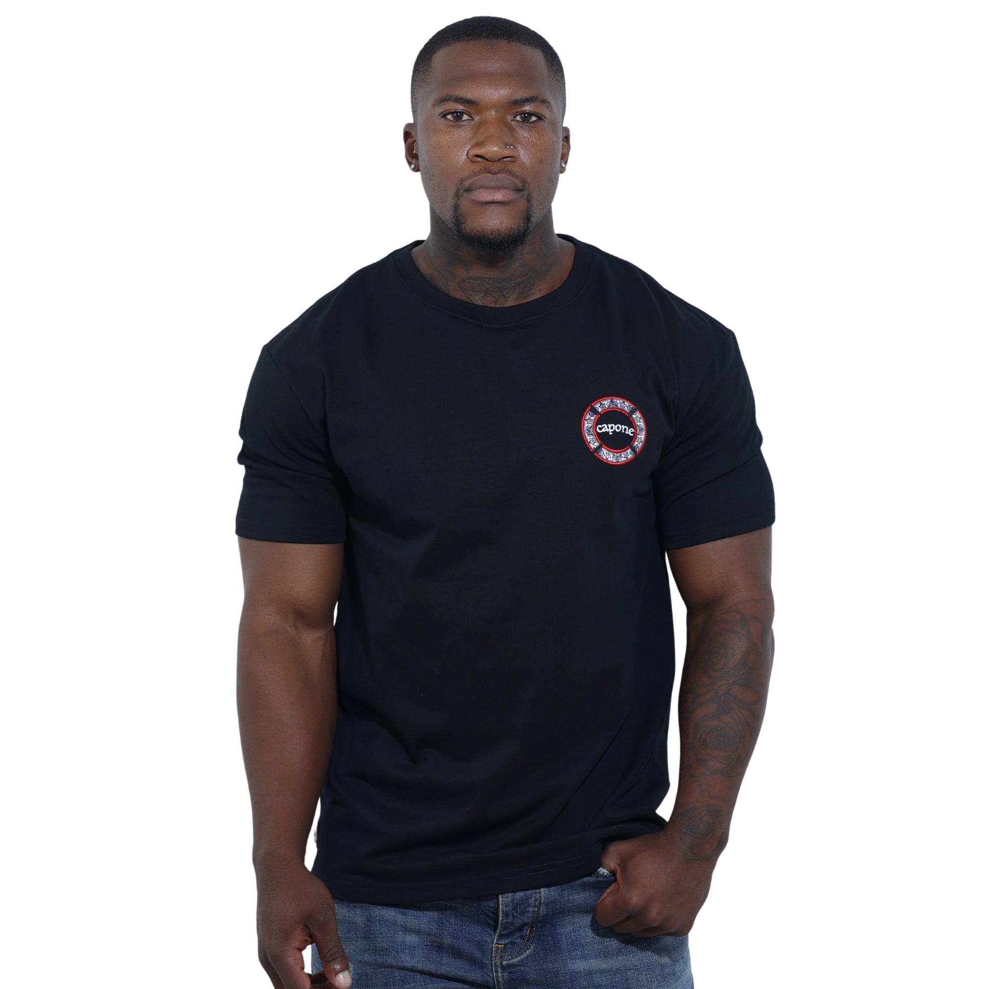 Capone T-Shirt Mexican Logo Black-AL Capone Premium