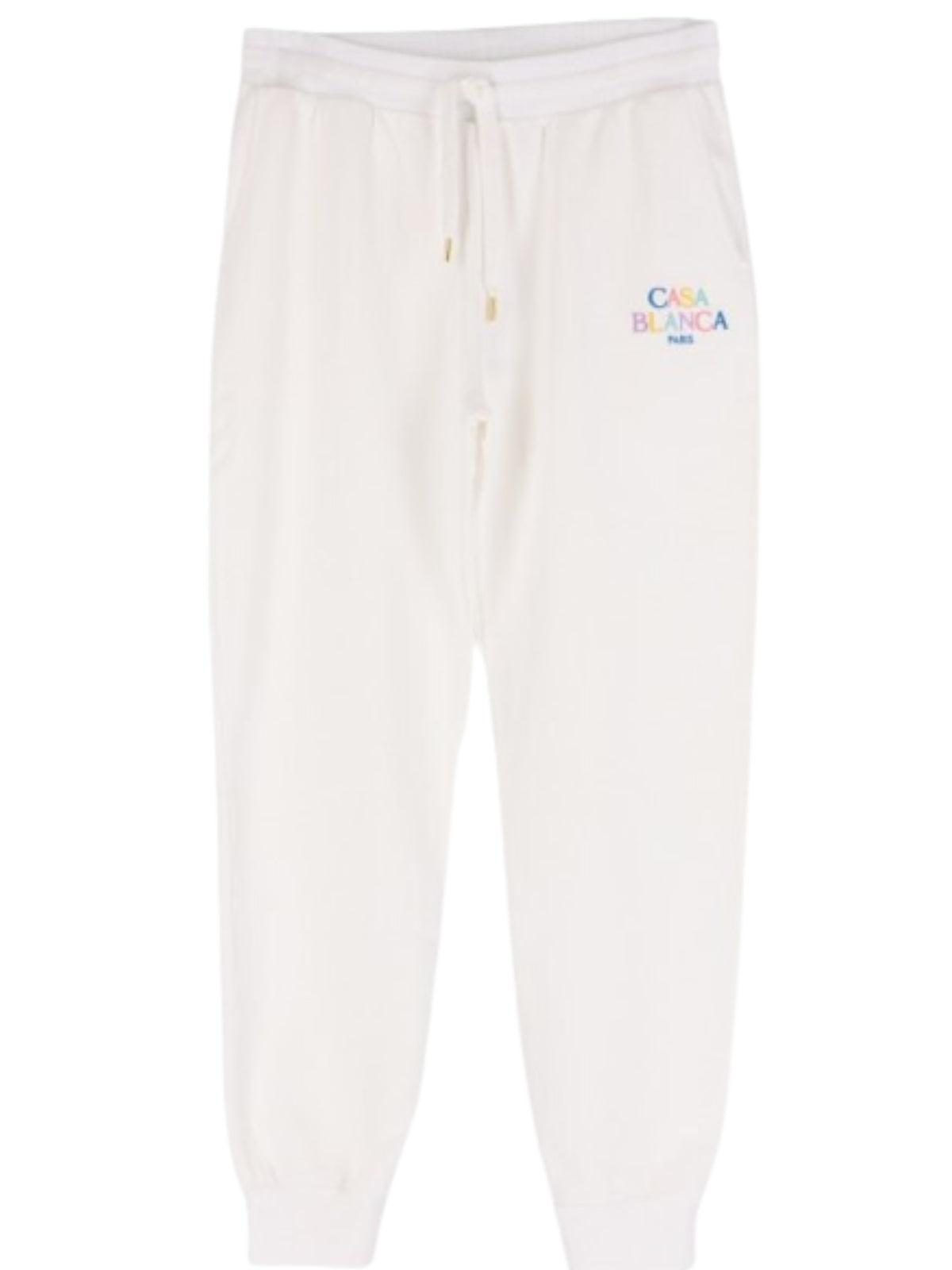 Casablanca Track Pants Embroidered Stacked Logo White-AL Capone Premium