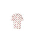 Kenzo T-Shirt Allover Print Logo White-Red