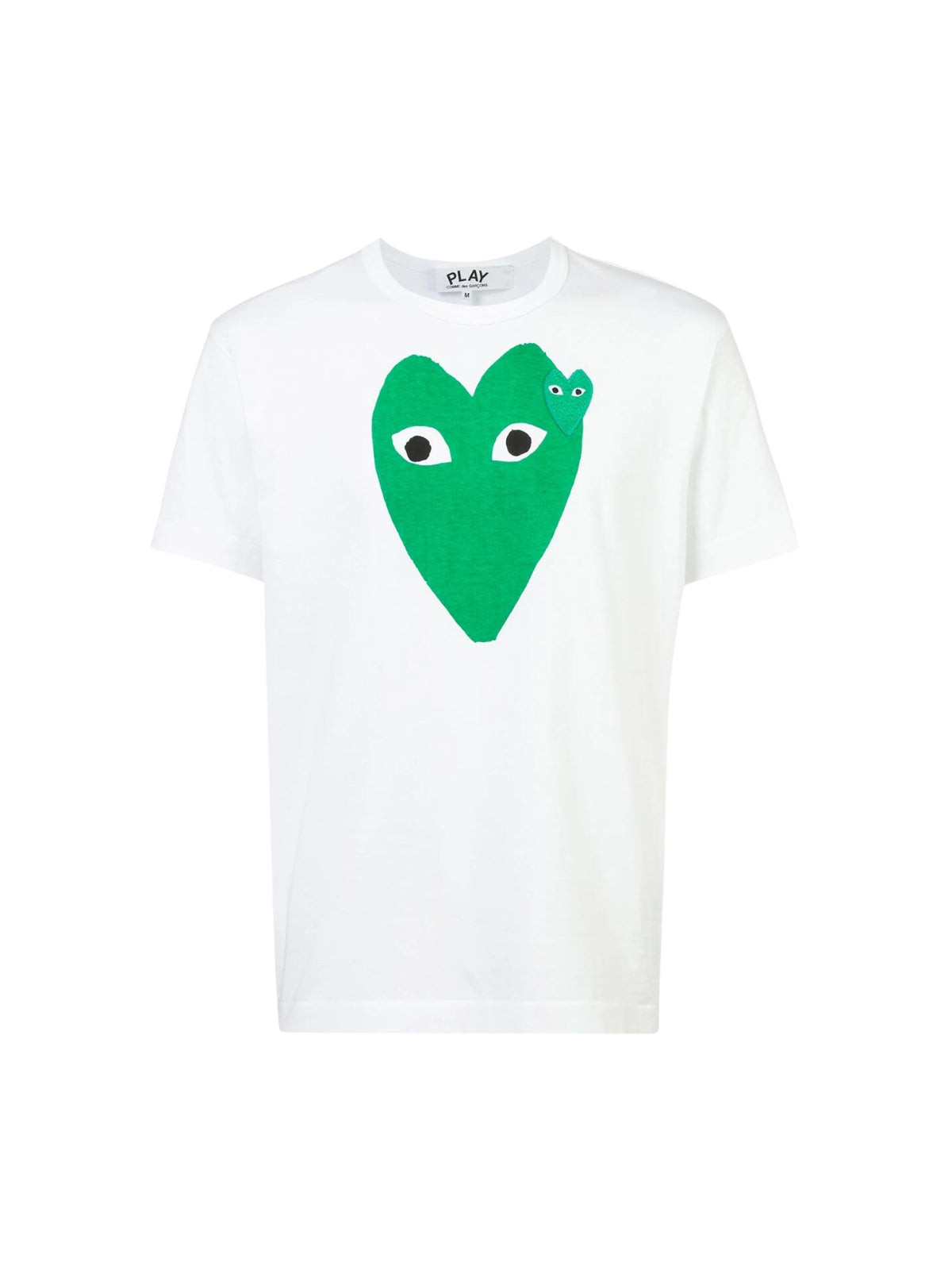 Comme Des Garcons T Shirt Big Heart Green White