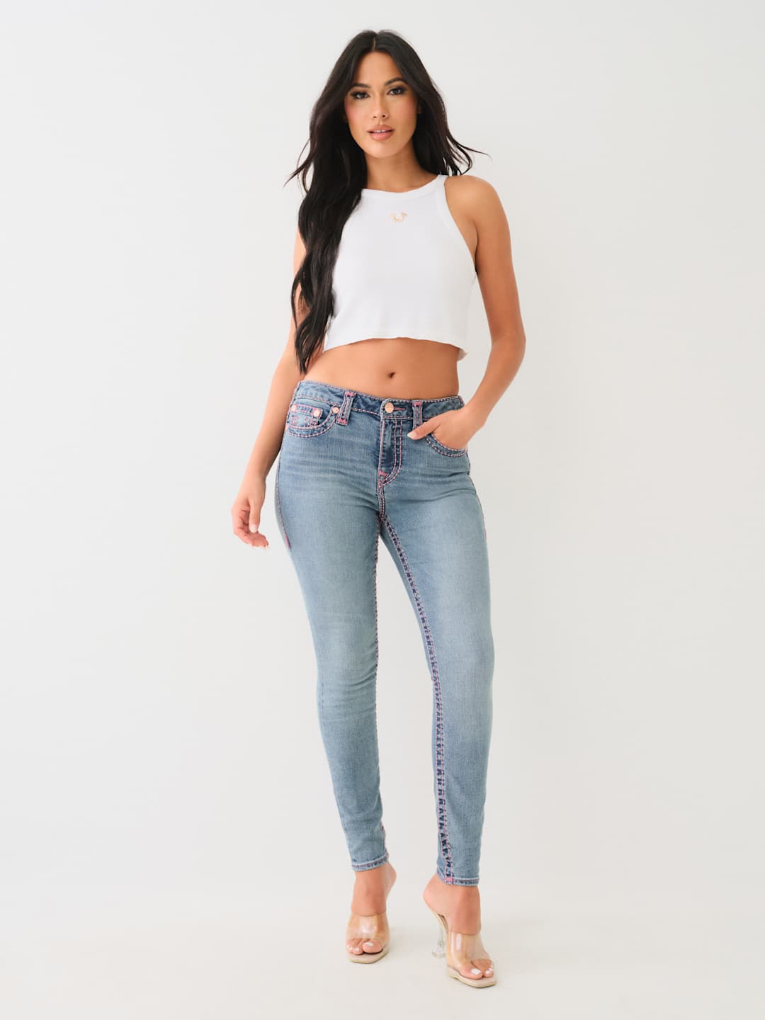 True Religion JEANS JENNIE PICKSTITCH ALONDR-AL Capone Premium