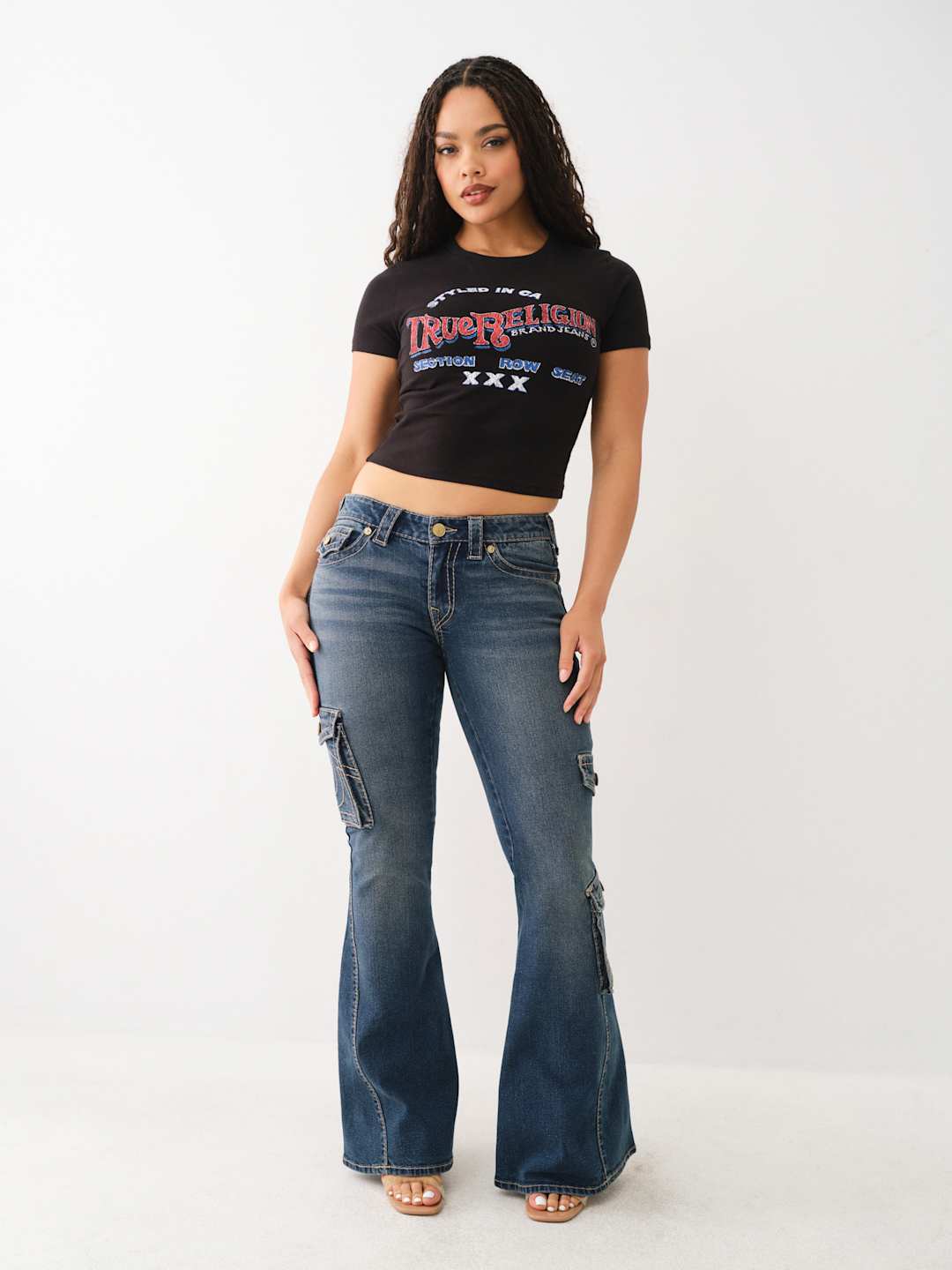 True Religion JEANS BIG T LOW RISE FLARE DAR-AL Capone Premium