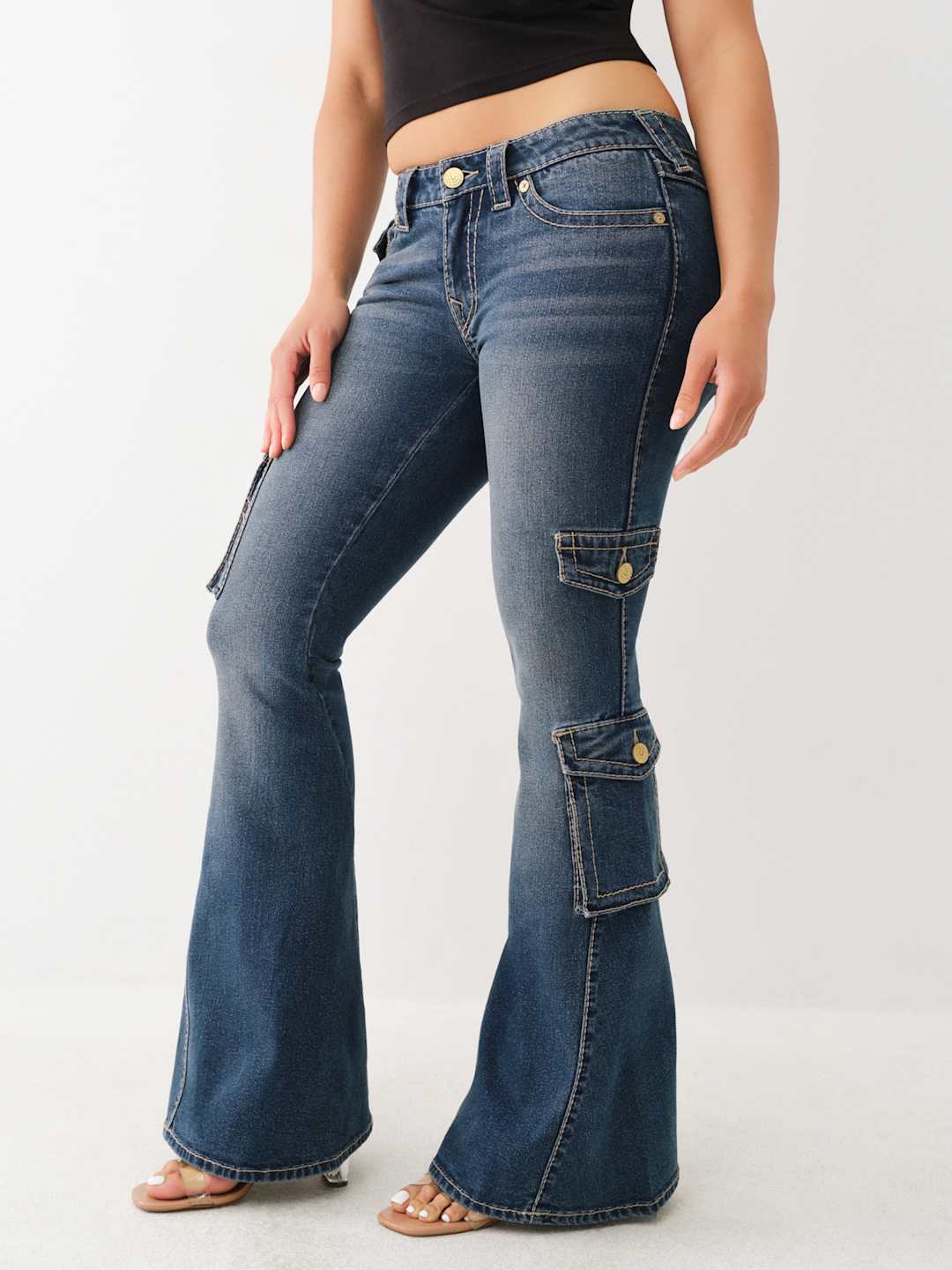 True Religion JEANS BIG T LOW RISE FLARE DAR - AL Capone Premium