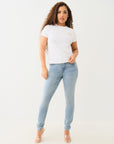 True Religion Halle Sn Hr Flap Skinny Light Cool Wash