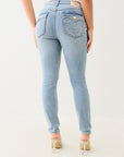 True Religion Halle Sn Hr Flap Skinny Light Cool Wash
