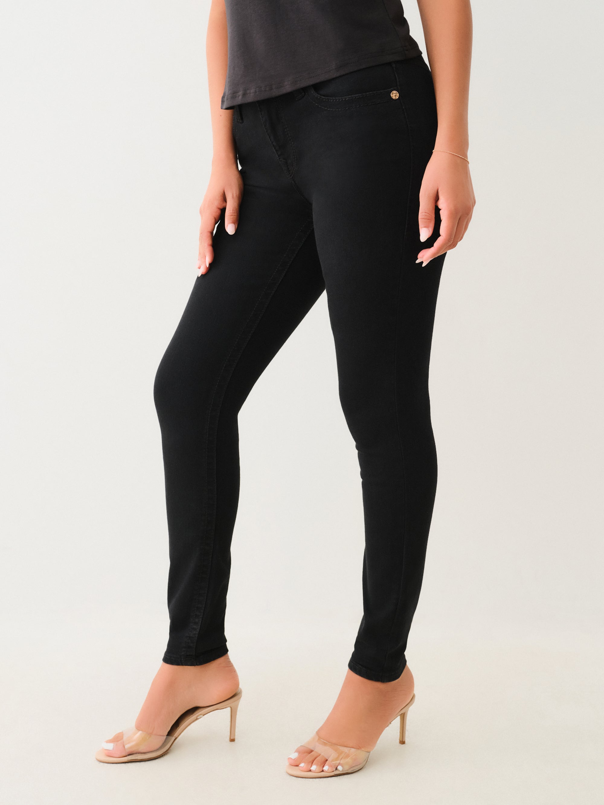 True Religion Jennie Big T Mr Lurex Skinny 2Sb Black Rinse-AL Capone Premium