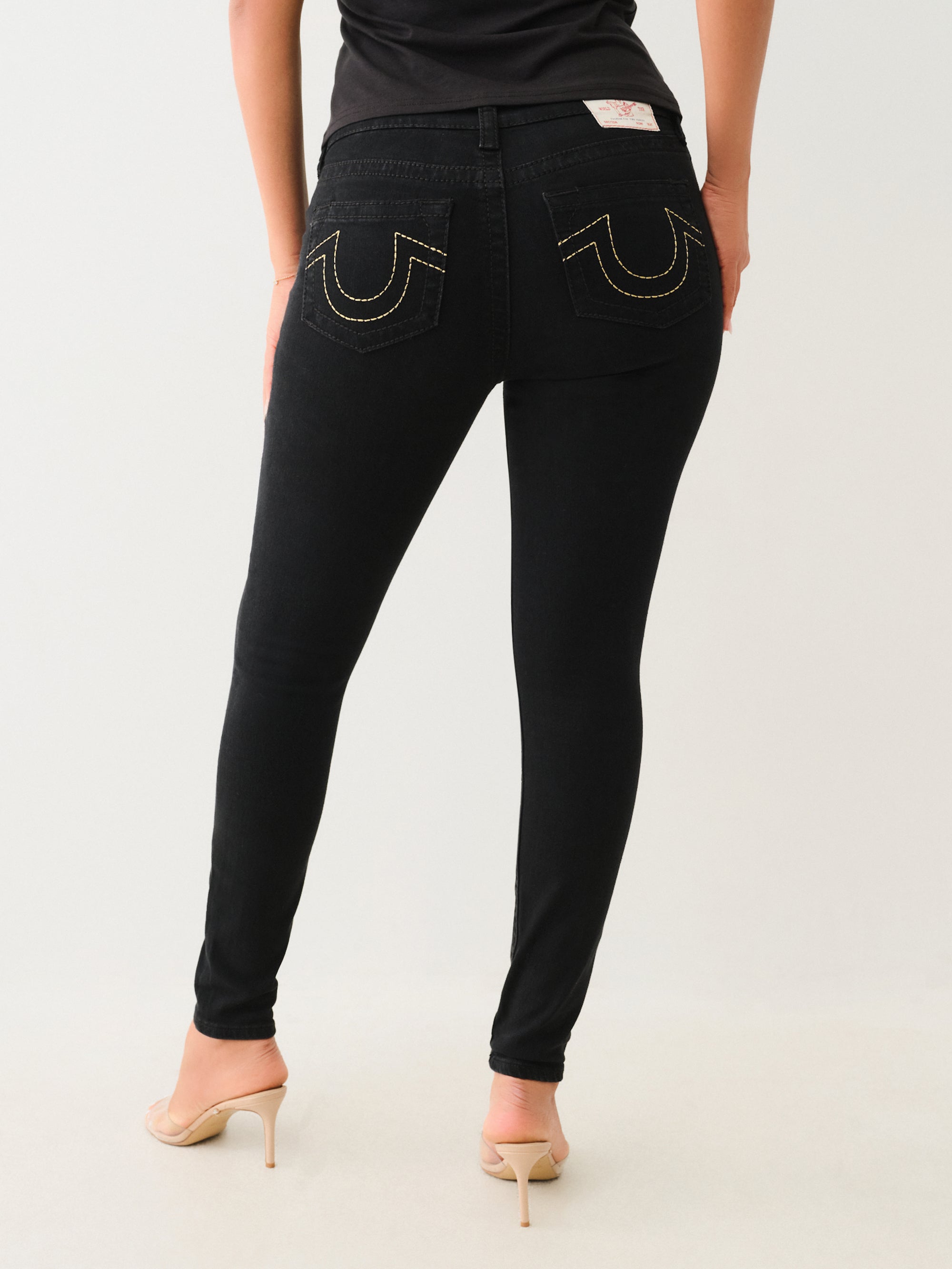 True Religion Jennie Big T Mr Lurex Skinny 2Sb Black Rinse-AL Capone Premium