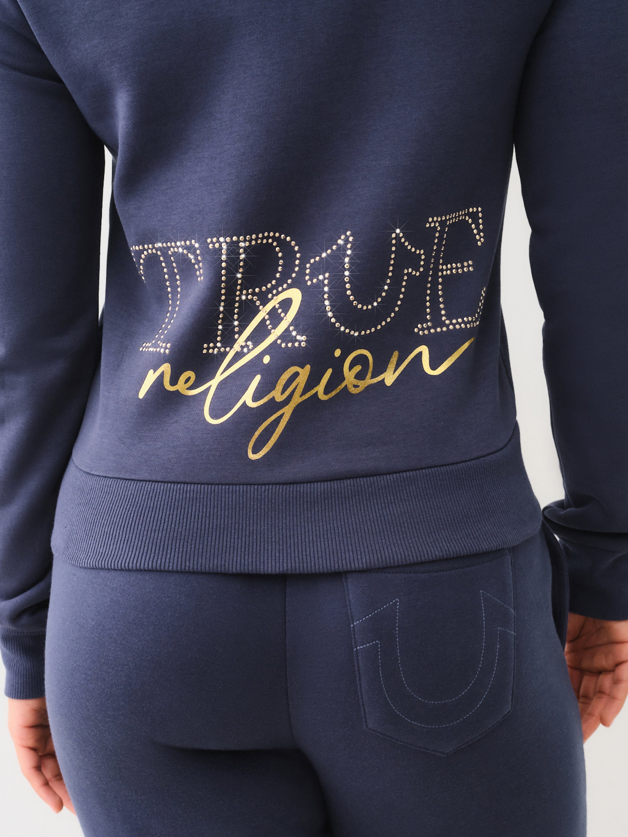 True Religion True Zip Hoodie Dress Blue-AL Capone Premium