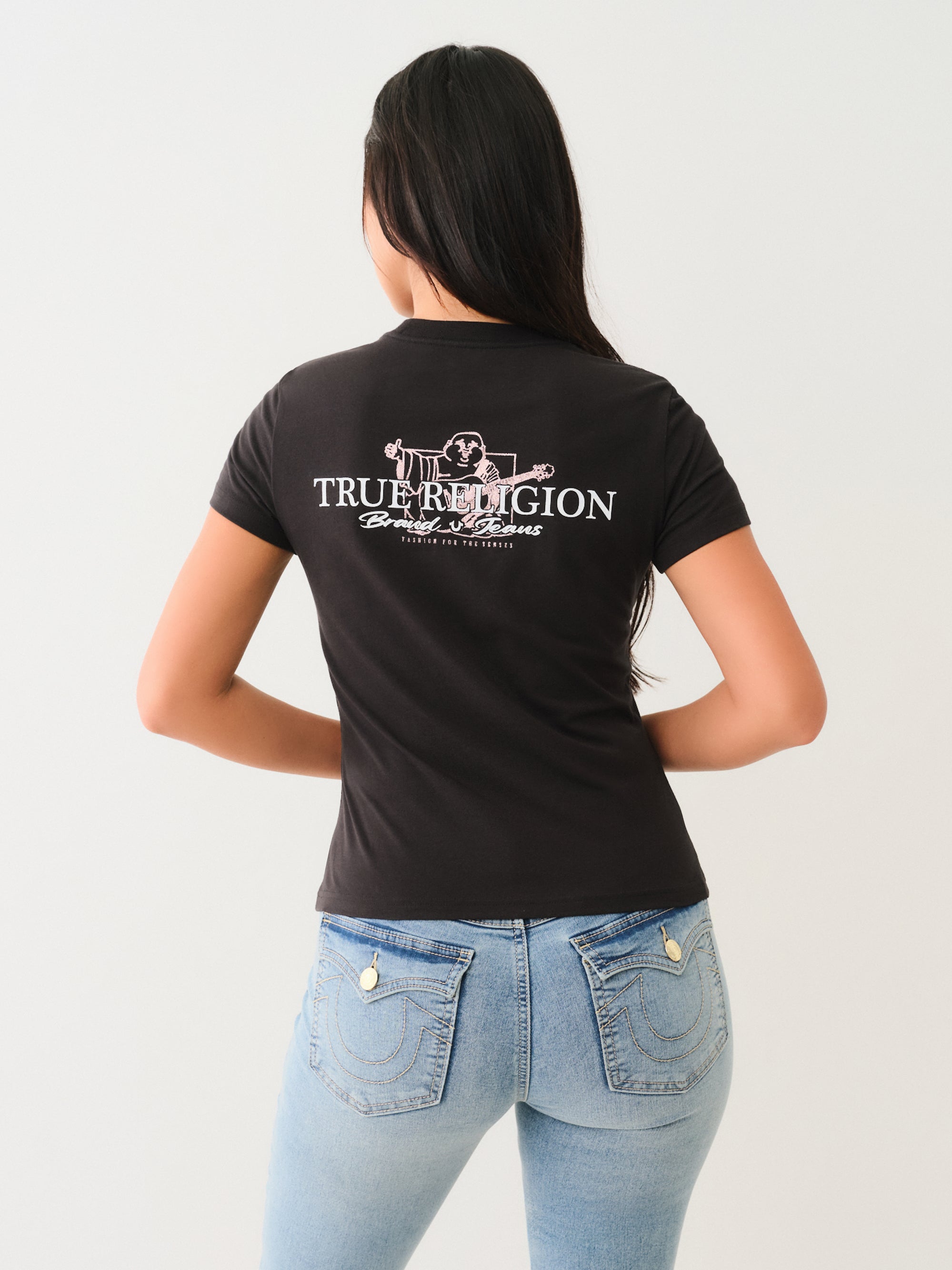 True Religion Money Buddha Ss Tee Jet Black-AL Capone Premium