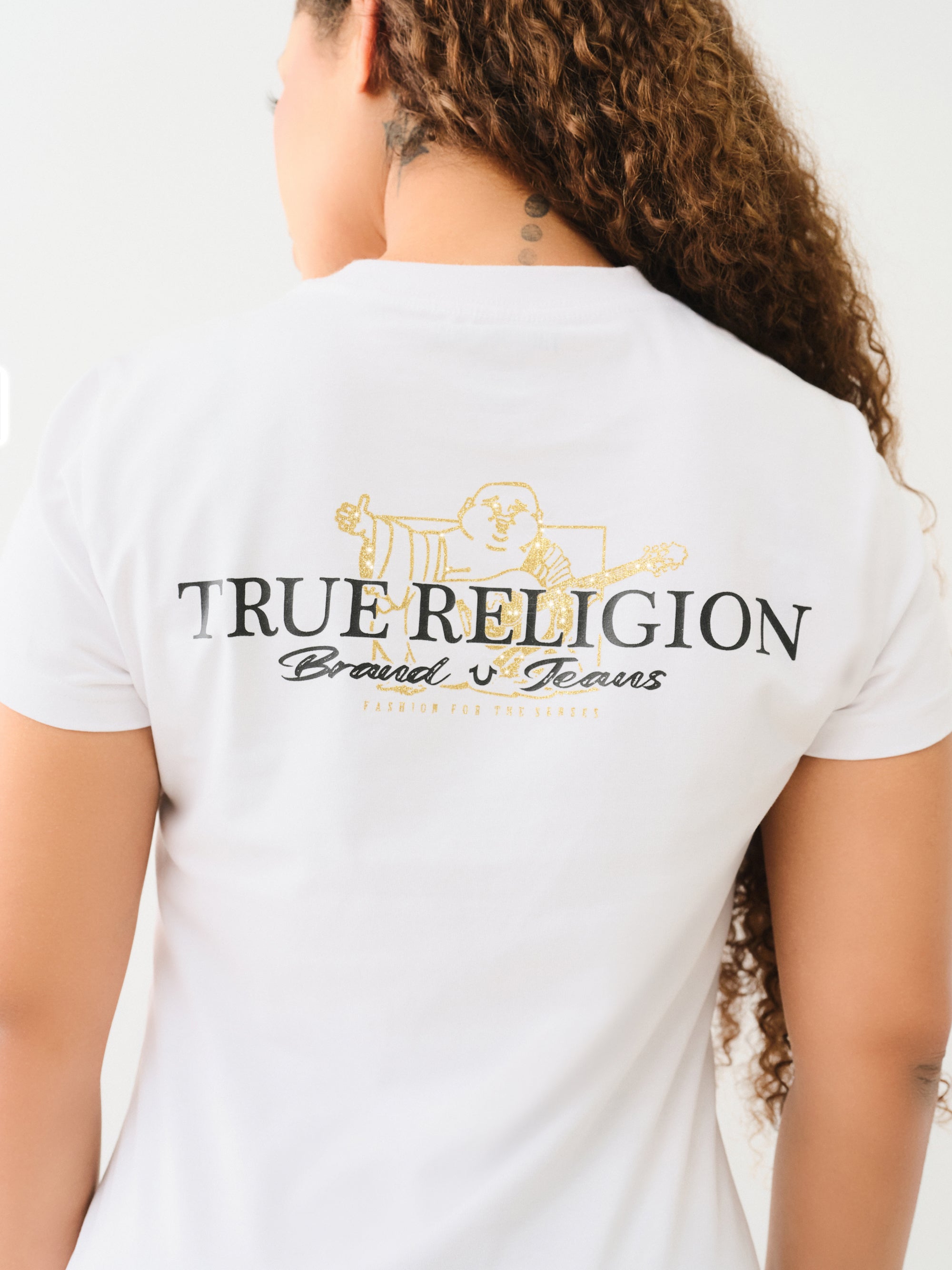 True Religion Money Buddha Ss Tee Optic White-AL Capone Premium