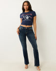 True Religion Gathered Baby Tee Dress Blue